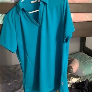 Lady Hagan golf polo XL teal.